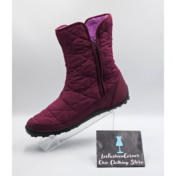 Columbia Women's Plum Purple Minx Slip II Omni Heat Insulated Boots Sz 8 2842 - Picture 16 of 16